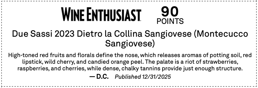 Riconoscimento Wine Enthusiast Montecucco